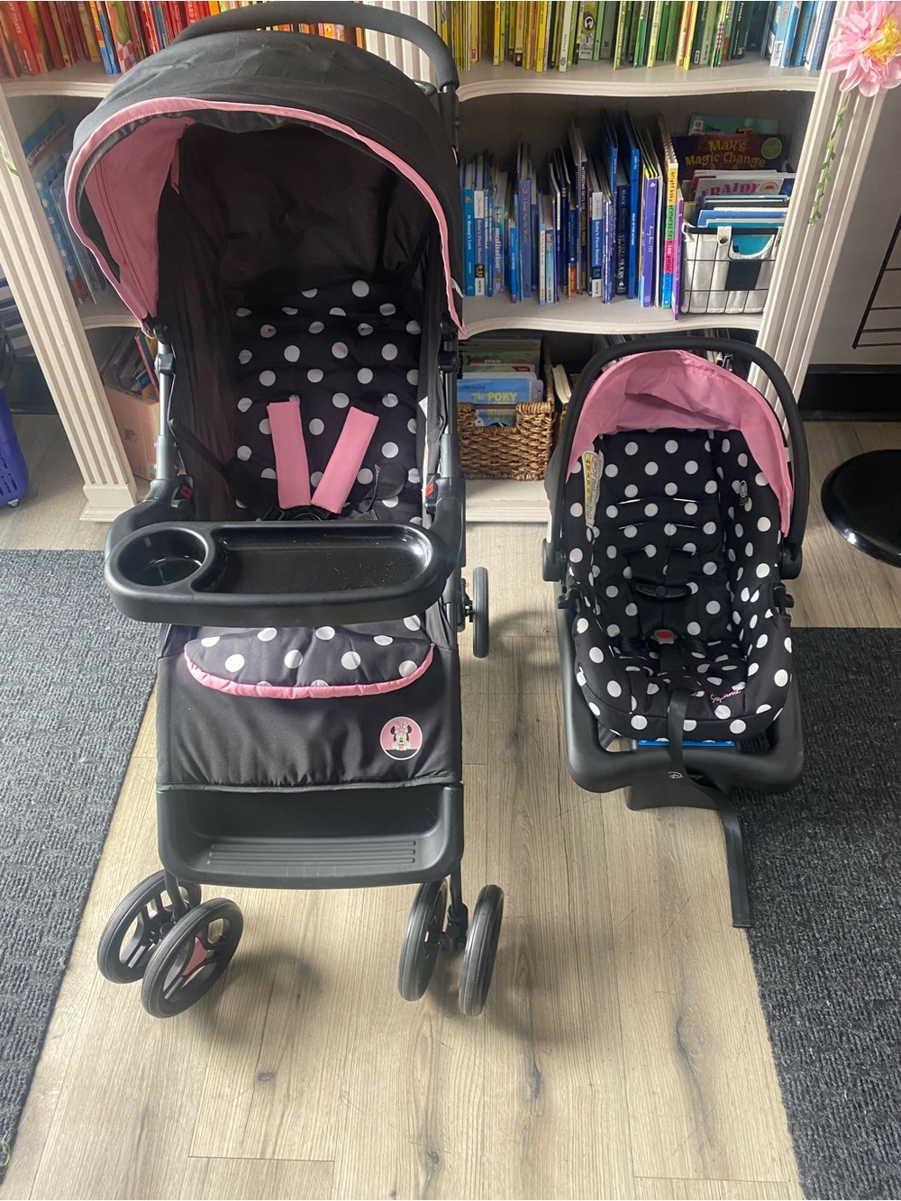 Disney Baby Simple Fold™ LX Stroller Travel System with Light 'n Comfy Infant Ca